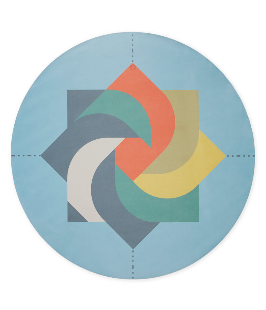 Manduka eQua eKO Round Yoga Mat 3mm 59 inch Sacred Flower Manduka Singapore