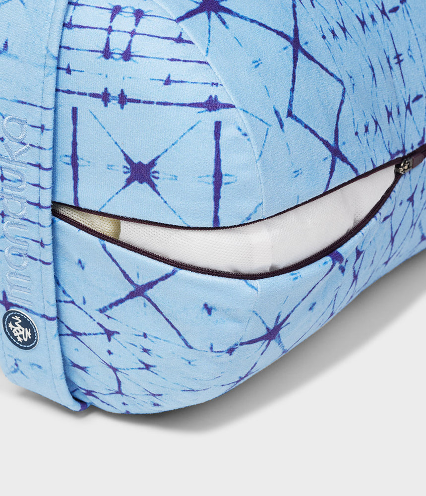 Manduka enlight Round Bolster - Star Dye Clear Blue